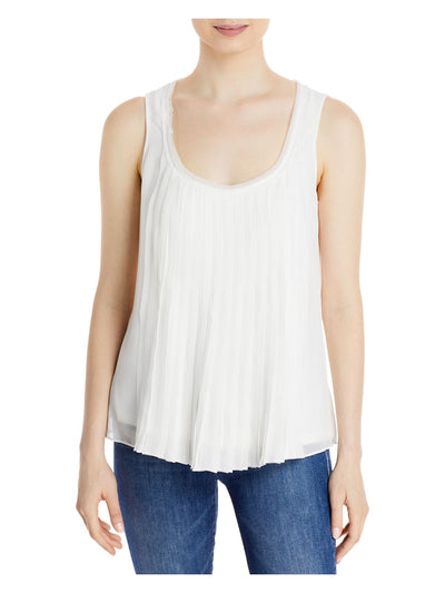 KOBI HALPERIN Womens Pleated Sleeveless Scoop Neck Tank Top