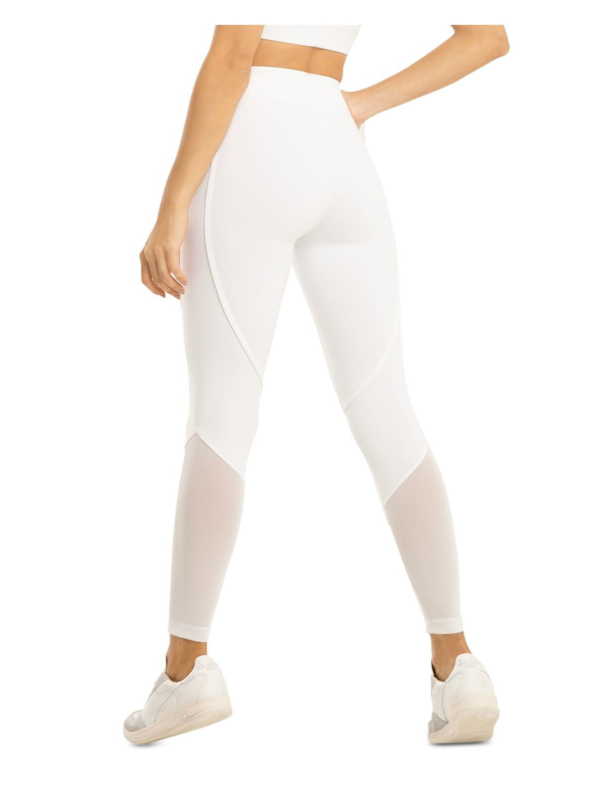 KORAL Womens White Stretch Active Wear High Waist Leggings XS