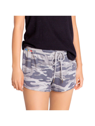 P.J. SALVAGE Womens Gray Stretch Camouflage Shorts S