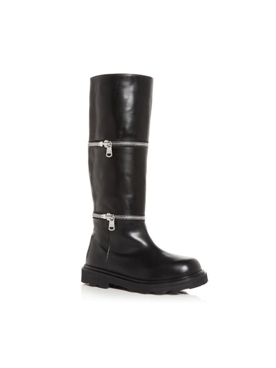 MARNI Womens Black Ankle And Mid Calf Convertible Padded Zipper Accent Convertible Round Toe Leather Boots Shoes 36