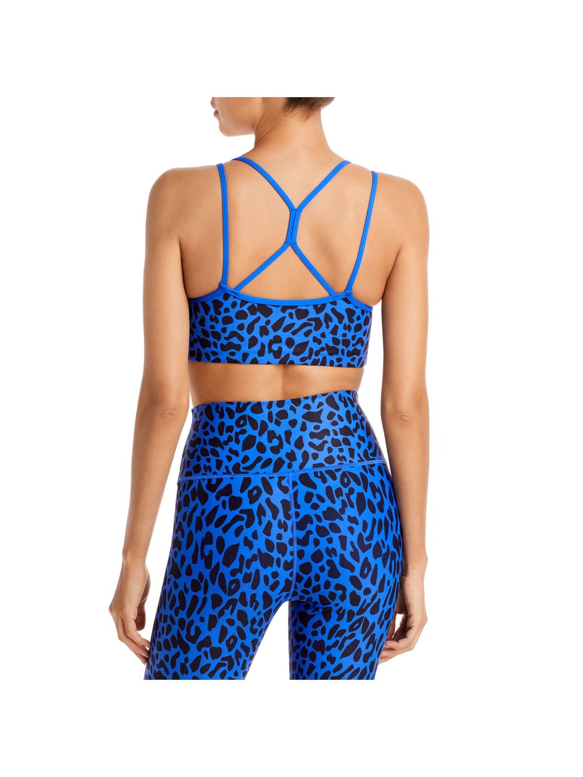 AQUA ATHLETIC Intimates Blue Animal Print Sports Bra XS