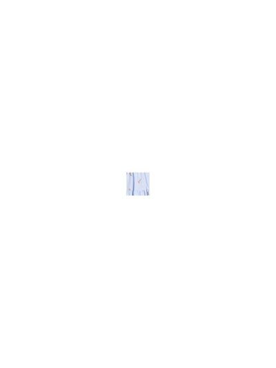 AVA & ESME Womens Light Blue Embroidered Tiered Skirt Seersucker Spaghetti Strap Sweetheart Neckline Short Fit + Flare Dress