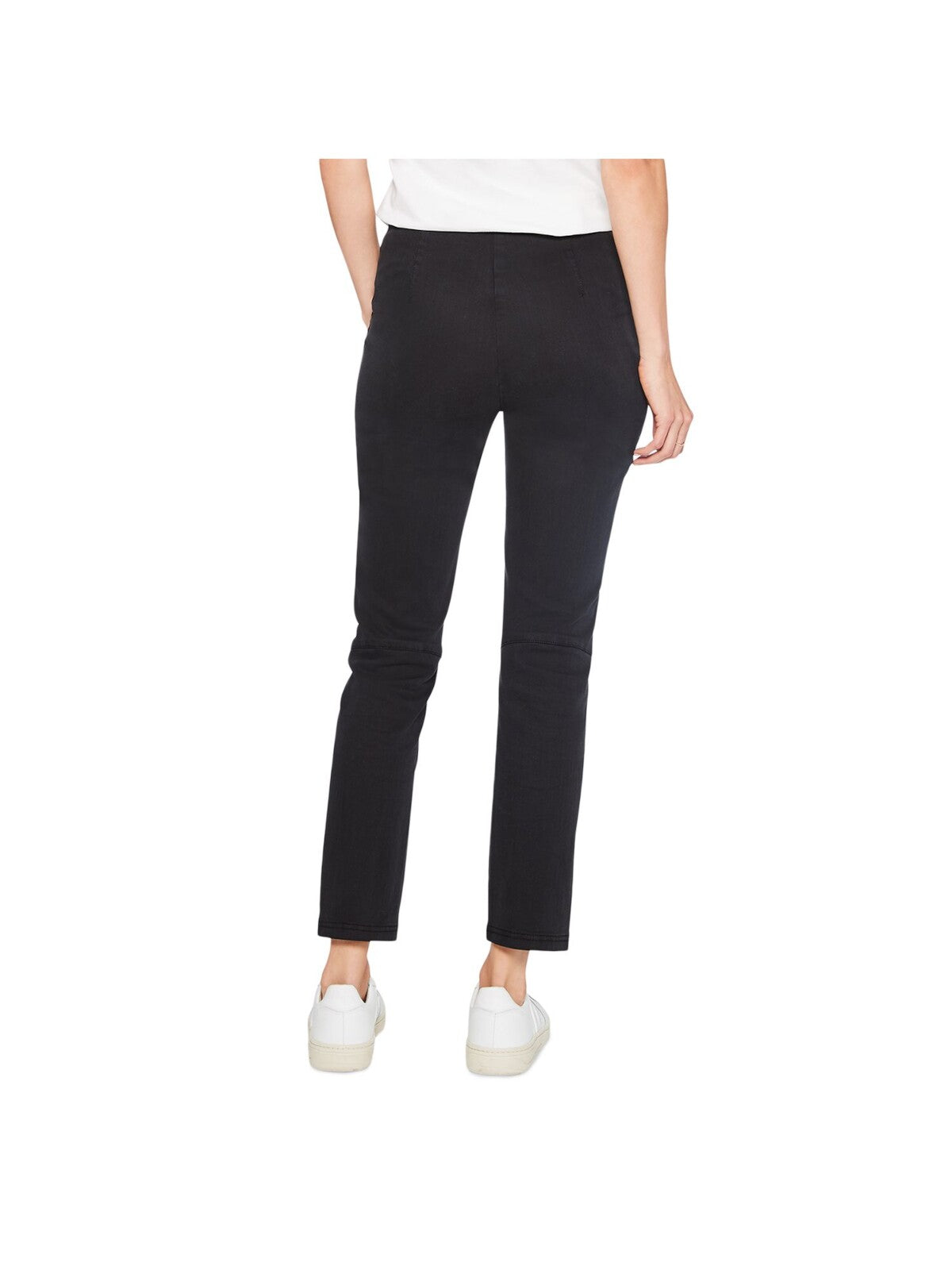 NIC+ZOE Womens Black Stretch Straight leg Pants 4