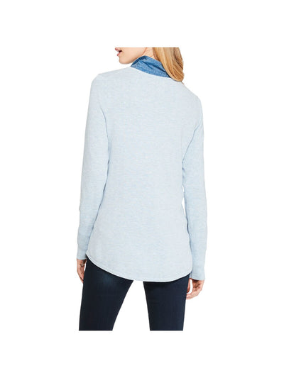 NIC+ZOE Womens Ribbed Long Sleeve V Neck Sweater