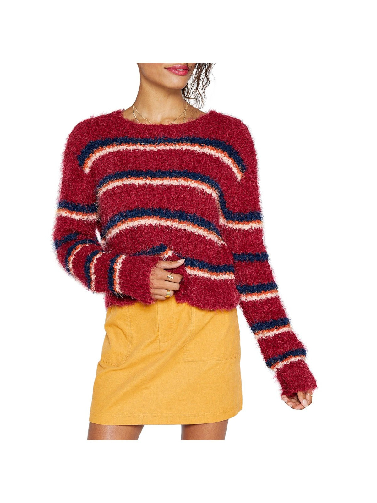 SADIE&SAGE Womens Knit Long Sleeve Crew Neck Sweater