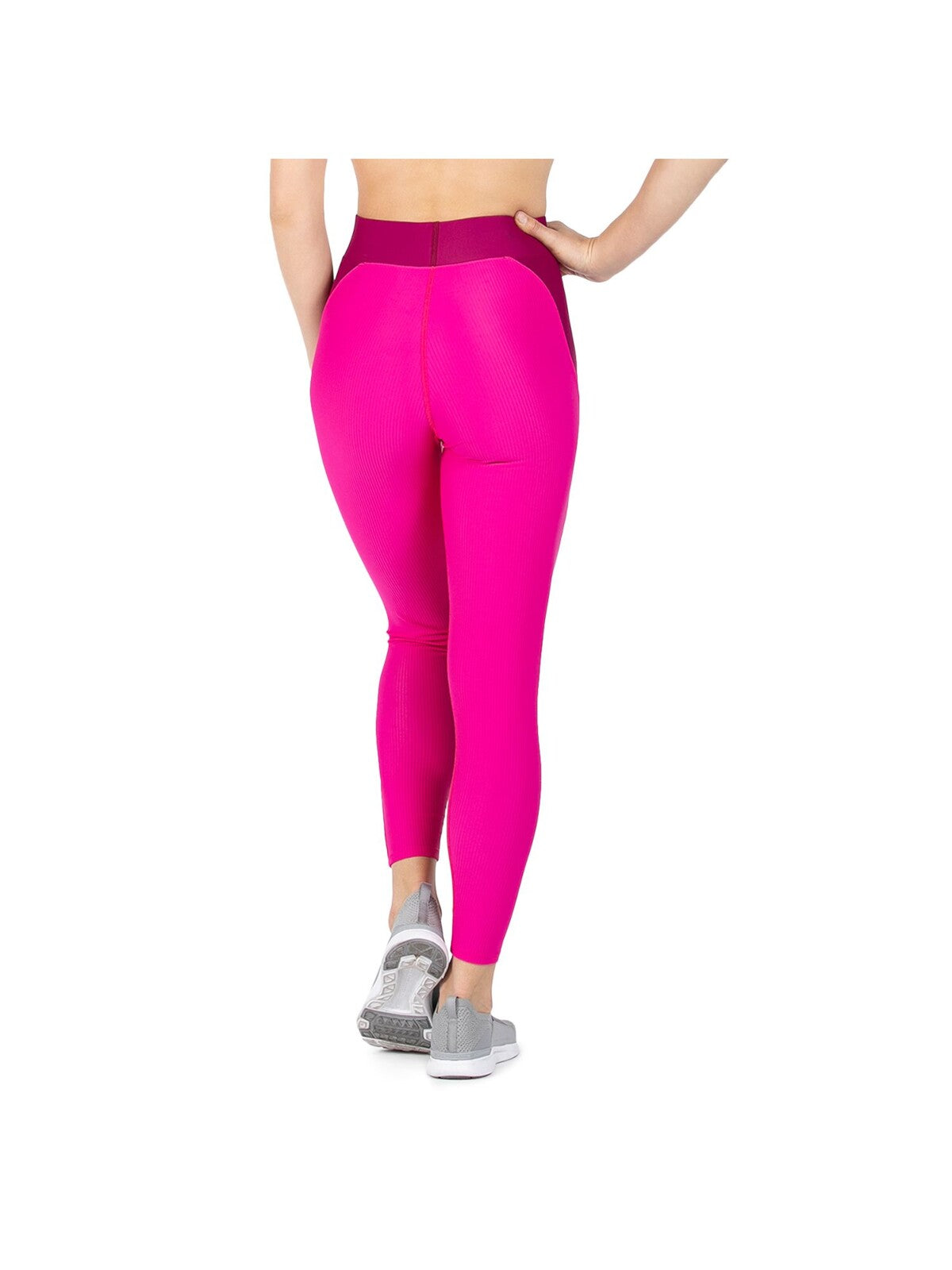 HEROINE SPORT Womens Pink Stretch Color Block Skinny Leggings M