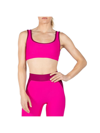 HEROINE SPORT Intimates Pink Ribbed Sports Bra M