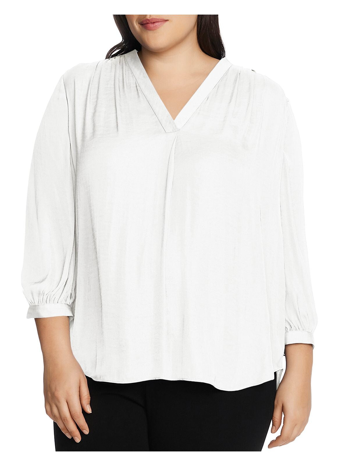 VINCE CAMUTO Womens 3/4 Sleeve V Neck Wear To Work Blouse