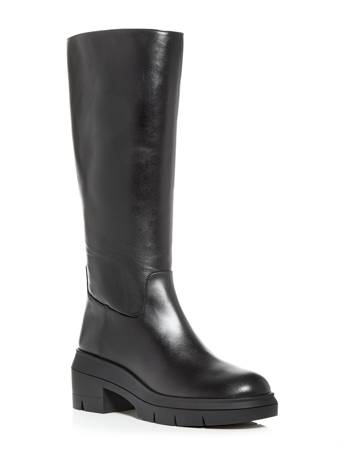 STUART WEITZMAN Womens Black Nora Round Toe Block Heel Leather Heeled Boots 10 B