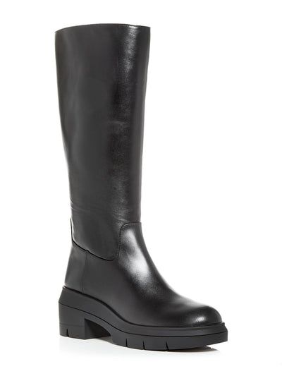 STUART WEITZMAN Womens Black Nora Round Toe Block Heel Leather Heeled Boots 10 B
