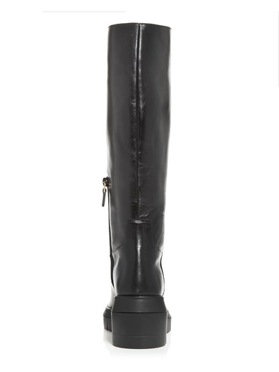 STUART WEITZMAN Womens Black Nora Round Toe Block Heel Leather Heeled Boots 10 B