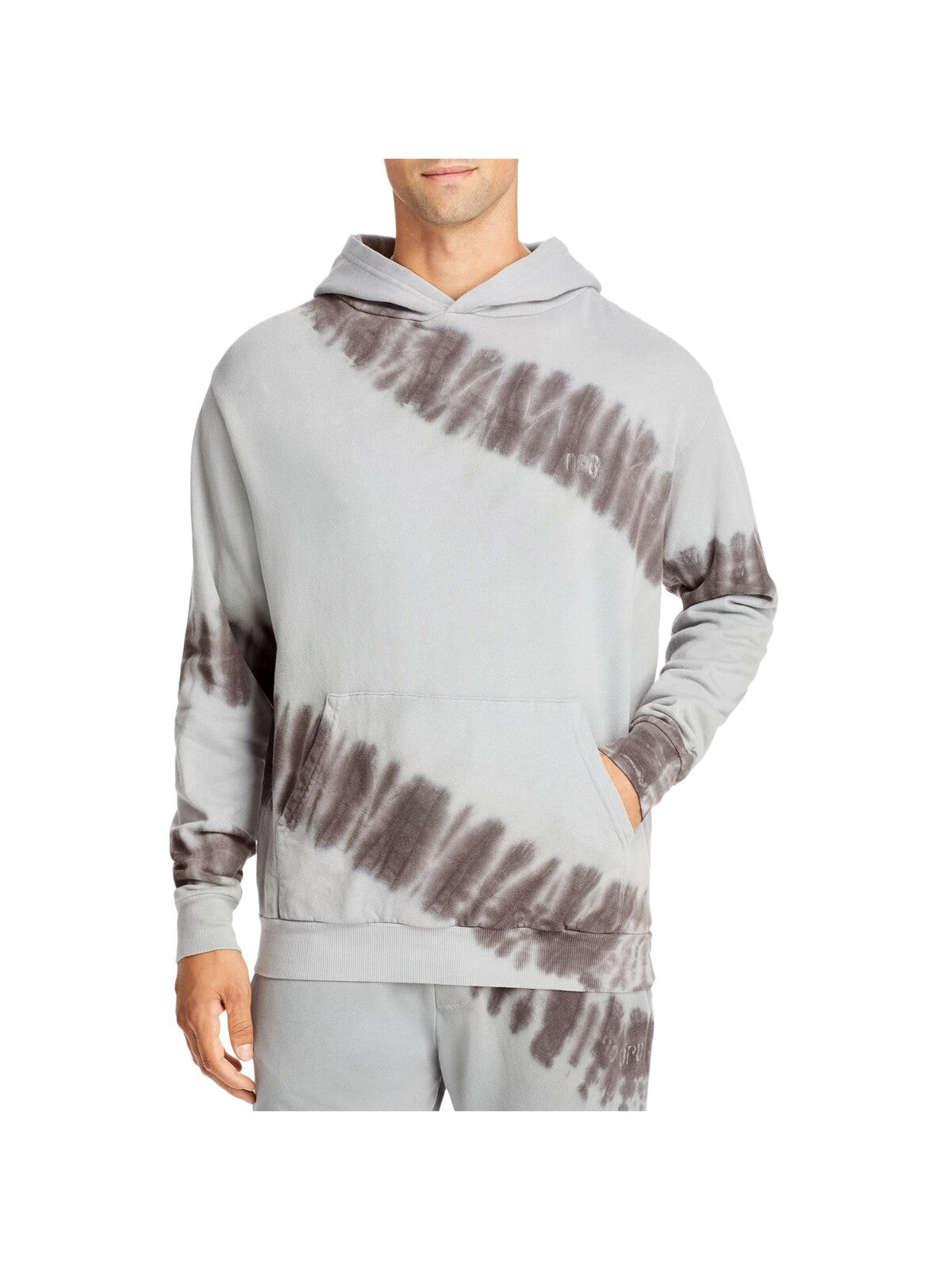 ORIGINAL PAPERBACKS Mens Los Feliz Gray Tie Dye Long Sleeve Draw String Hoodie L