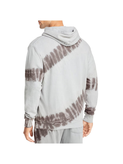 ORIGINAL PAPERBACKS Mens Los Feliz Gray Tie Dye Long Sleeve Draw String Hoodie L