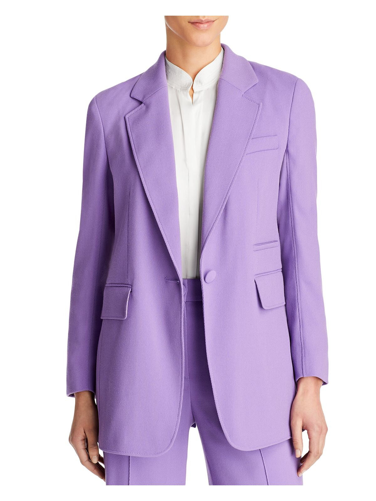 HUGO BOSS Womens Purple Pocketed Textured Lined Back Slit Wear To Work Blazer Jacket 12