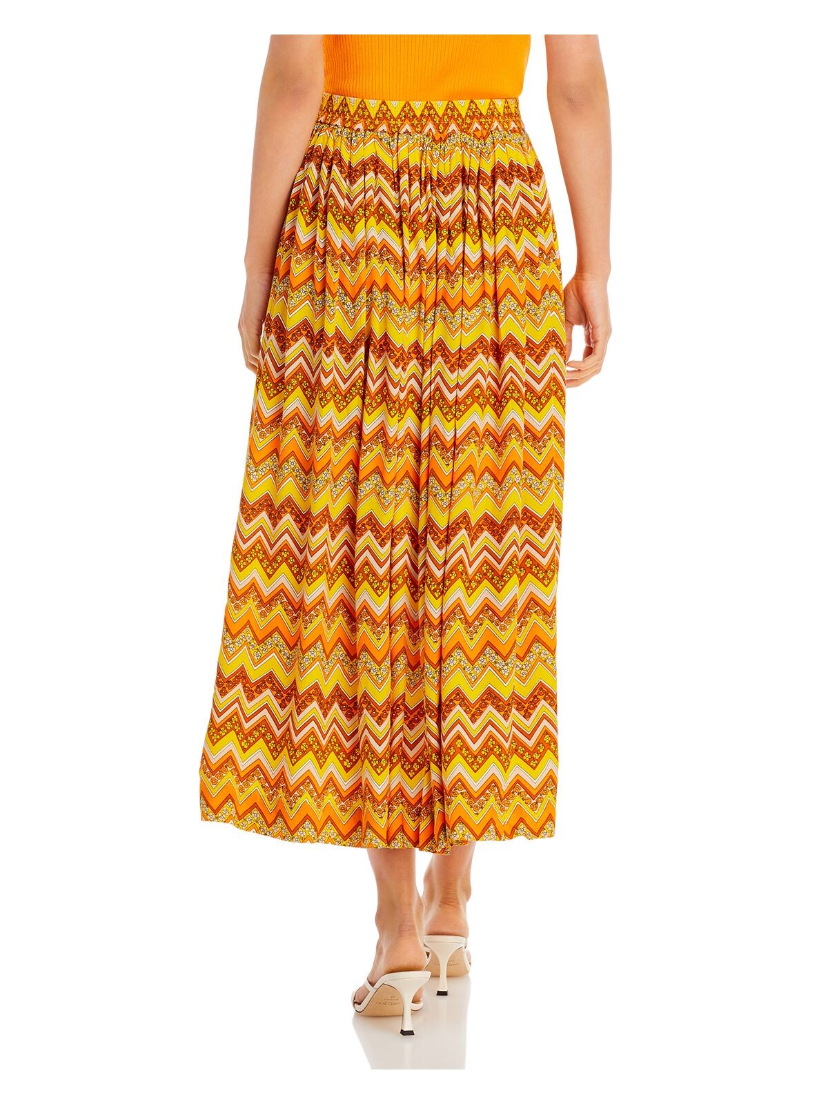 S/W/F Womens Pleated Maxi Wear To Work A-Line Skirt