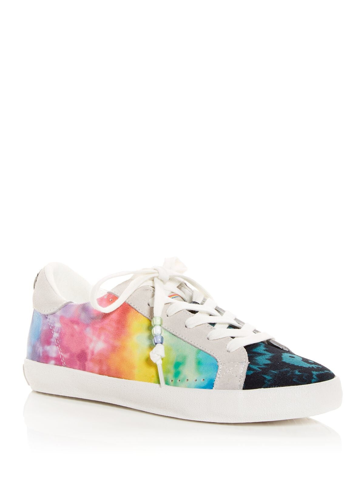 KURT GEIGER LONDON Womens Turquoise Tie Dye Embellished Removable Insole Lexi Round Toe Platform Lace-Up Athletic Sneakers Shoes 38.5