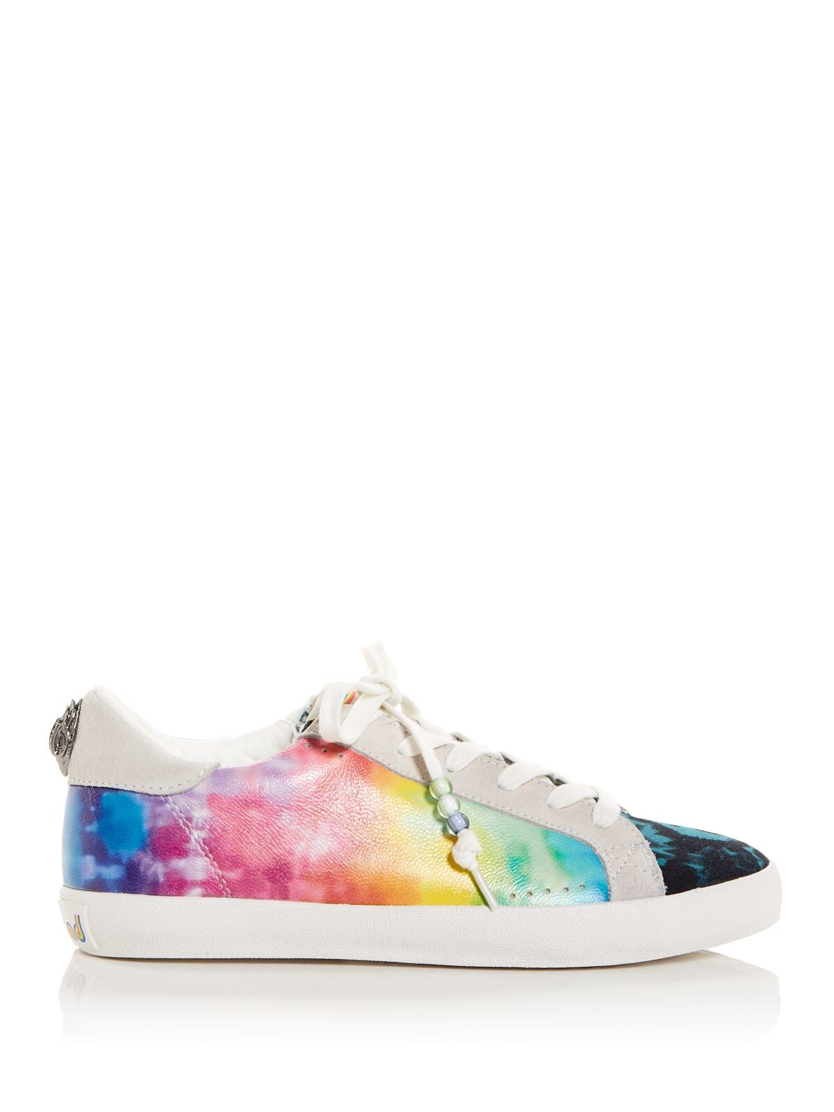 KURT GEIGER LONDON Womens Turquoise Tie Dye Embellished Removable Insole Lexi Round Toe Platform Lace-Up Athletic Sneakers Shoes 38.5