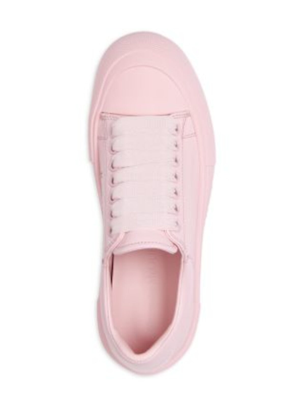 ALEXANDER MCQUEEN Womens Pink Eyelet Padded Deck Round Toe Platform Lace-Up Leather Sneakers Shoes 36