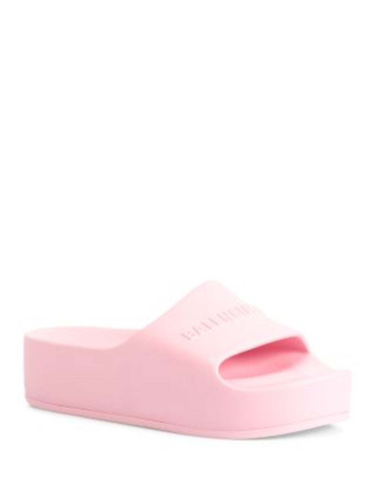 BALENCIAGA Womens Pink Padded Open Toe Platform Slip On Slide Sandals Shoes 35
