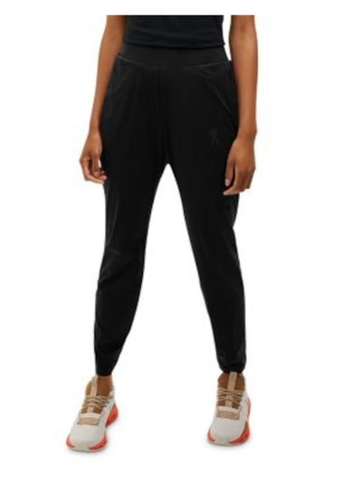 ON Womens Black Stretch Pocketed Elastic Waist Pull-on High Waist Pants S