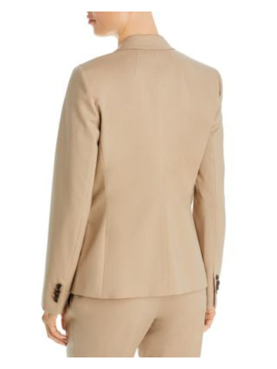 LAFAYETTE 148 NEW YORK Womens Beige Pocketed Wear To Work Blazer Jacket 16