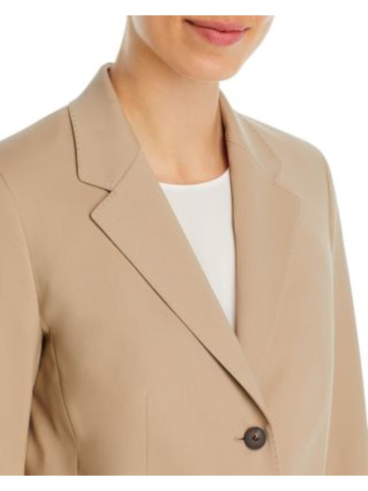 LAFAYETTE 148 NEW YORK Womens Beige Pocketed Wear To Work Blazer Jacket 16