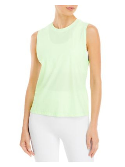 ALL ACCESS Womens Green Sleeveless Crew Neck Tank Top L