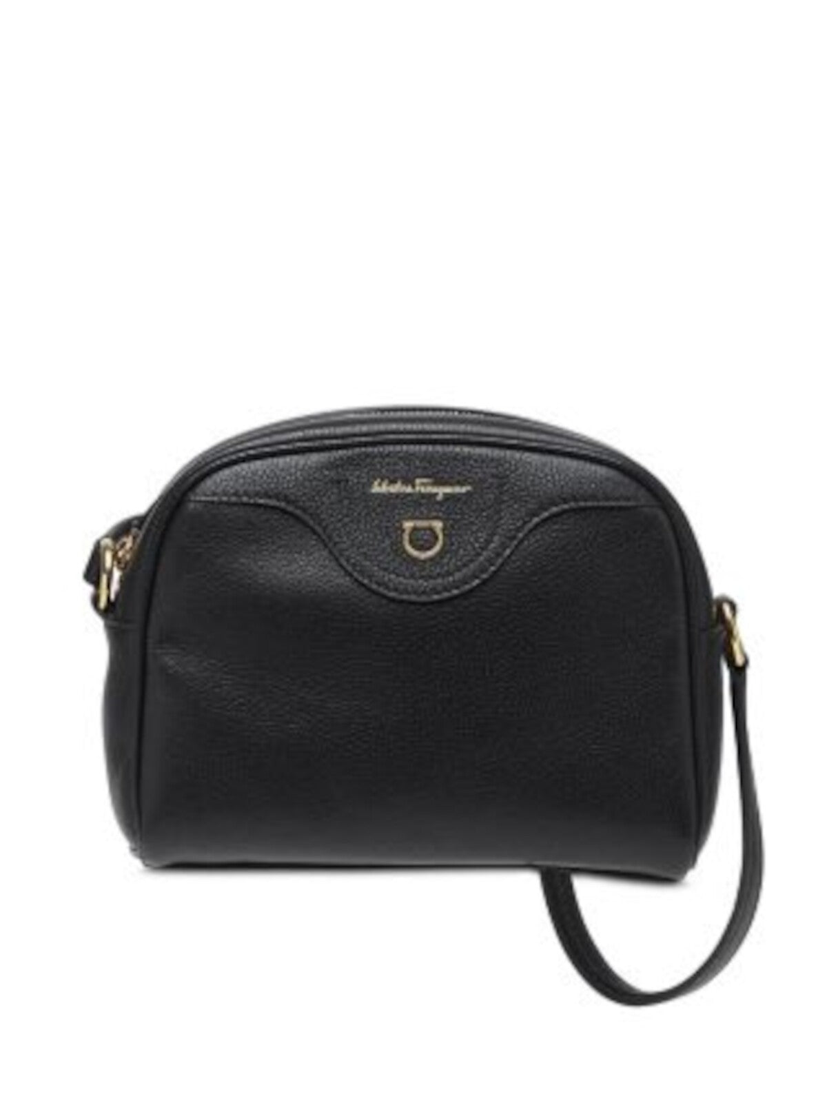 SALVATORE FERRAGAMO Women's Black Solid Adjustable Strap Crossbody Handbag Purse