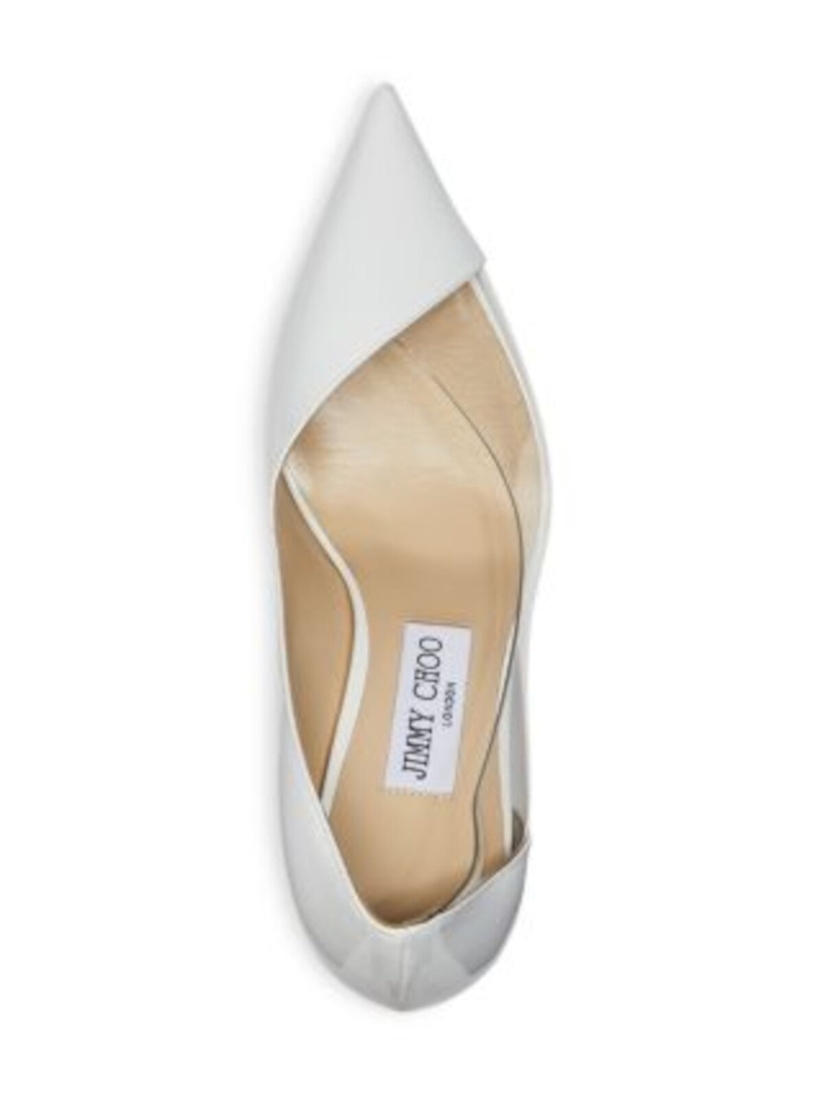 JIMMY CHOO Womens White Asymmetrical Cass Pointed Toe Stiletto Slip On Dress Pumps Shoes 37