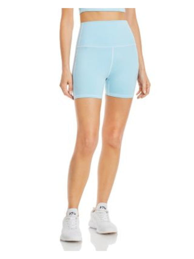 FRANKIES BIKINIS Womens Light Blue Active Wear Bike Shorts Shorts XS