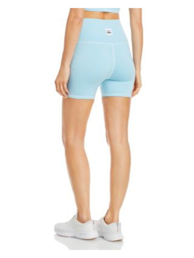 FRANKIES BIKINIS Womens Light Blue Active Wear Bike Shorts Shorts L