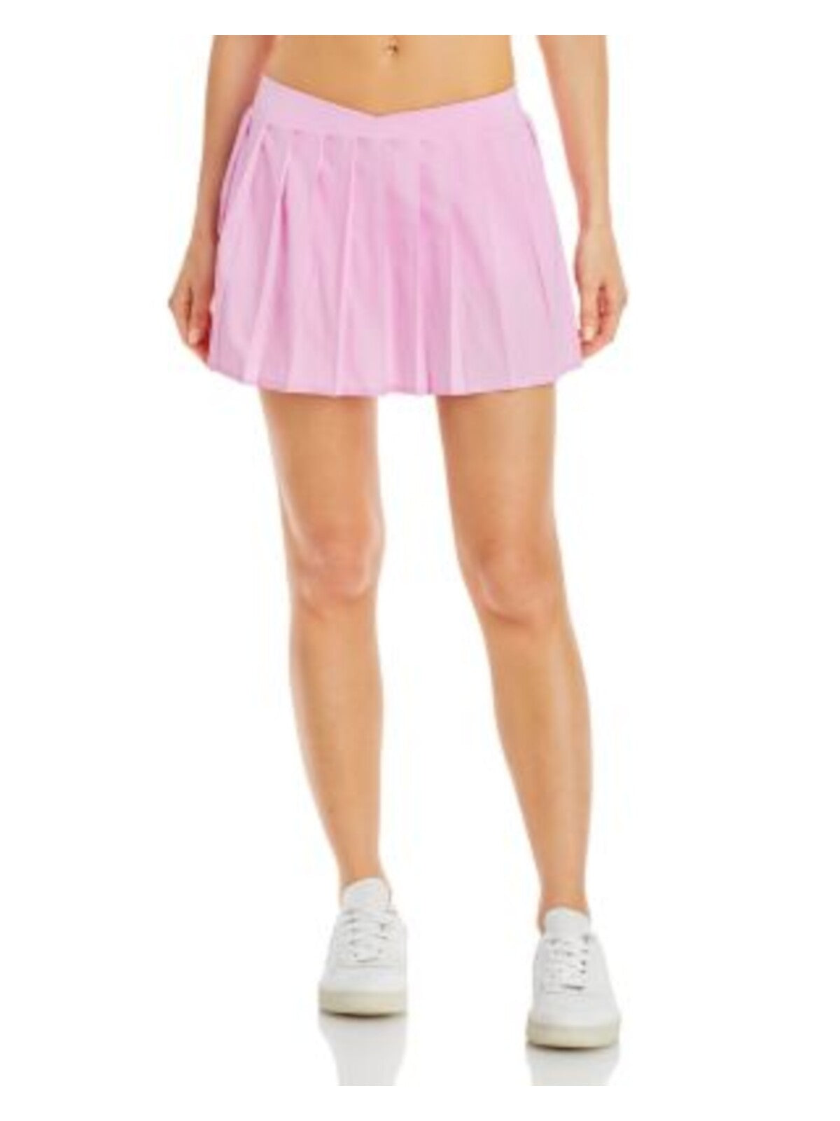 FRANKIES BIKINIS Womens Pink Pleated Built-in Shorts Lining Mini Active Wear A-Line Skort XL