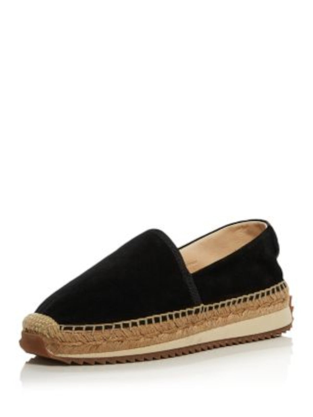 RAG & BONE Womens Black Mixed Media Almond Toe Wedge Slip On Leather Espadrille Shoes 37.5