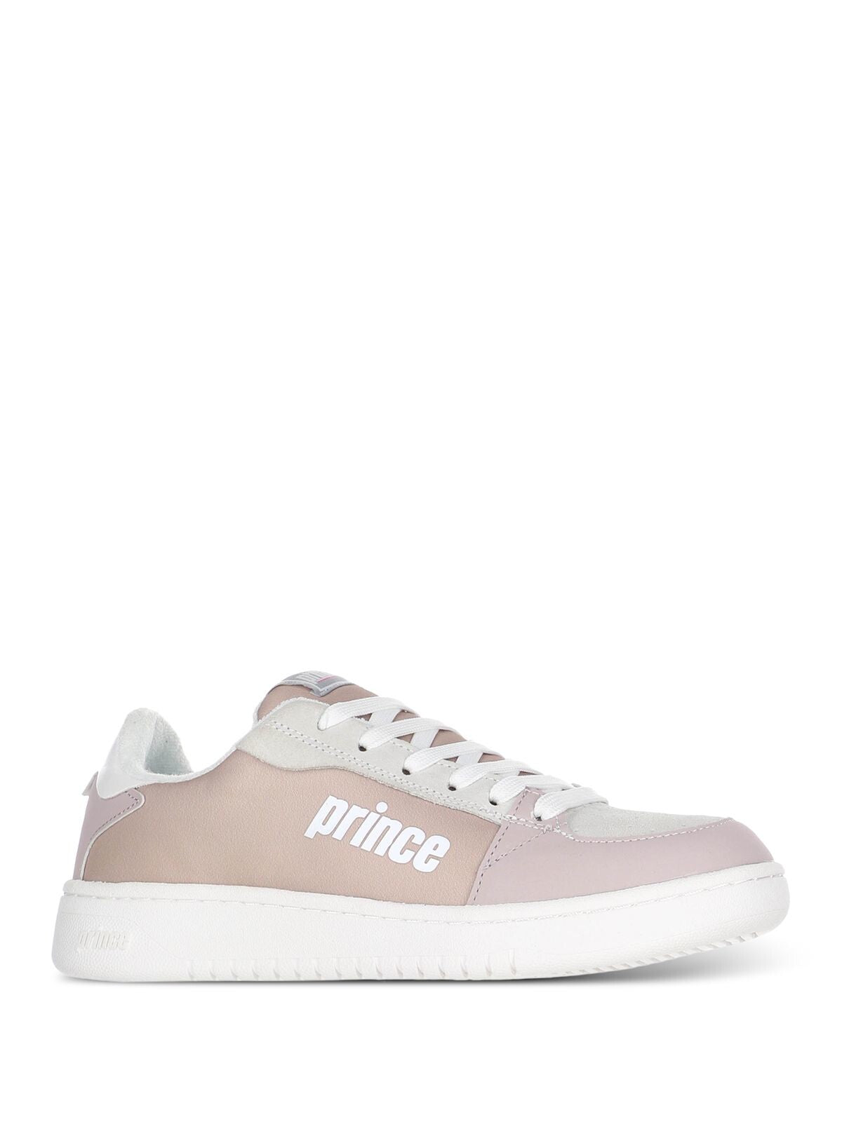 PRINCE Womens Pink Antimicrobial Logo Comfort Breathable Removable Insole Vintage Cup Benjo Round Toe Platform Lace-Up Leather Athletic Sneakers Shoes 8-8.5