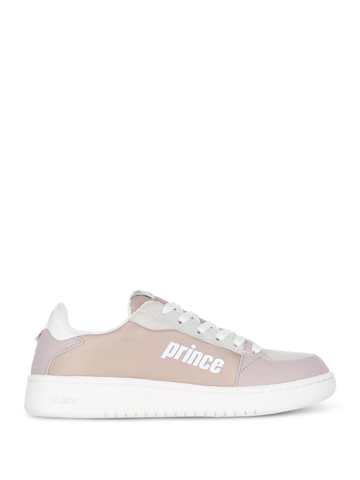 PRINCE Womens Pink Antimicrobial Logo Comfort Breathable Removable Insole Vintage Cup Benjo Round Toe Platform Lace-Up Leather Athletic Sneakers Shoes 8-8.5