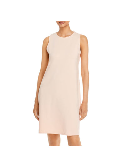 EILEEN FISHER Womens Pink Unlined Pullover Sleeveless Crew Neck Above The Knee Sheath Dress S