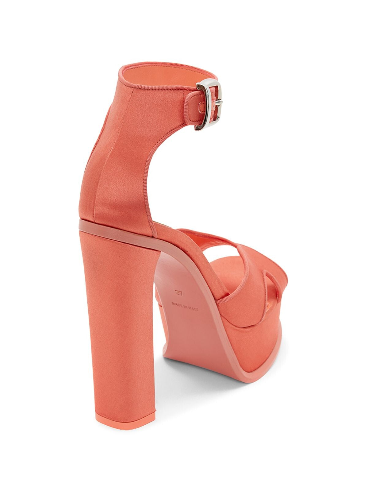 ALEXANDER MCQUEEN Womens Coral Platform 1-1/2" Ankle Strap Cushioned Round Toe Block Heel Buckle Heeled Sandal 37.5