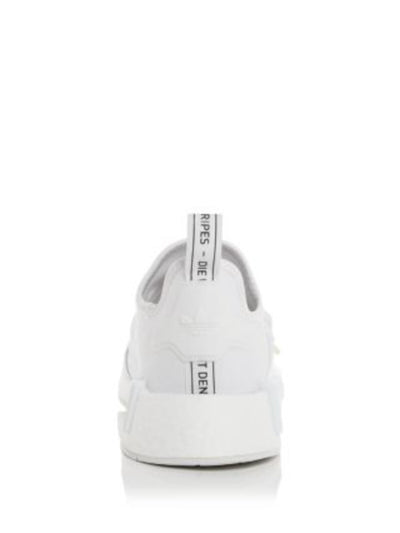 ADIDAS Womens White Mixed Media Elastic Crisscross Straps Back Pull-Tab Padded Nmd R1 Round Toe Wedge Sneakers Shoes 6.5