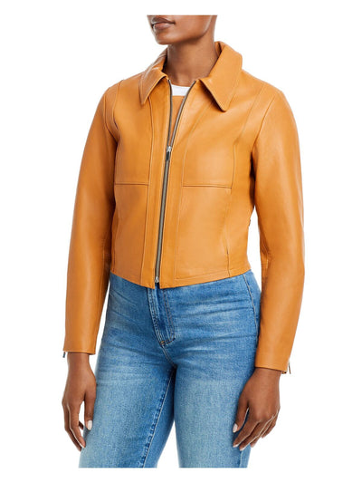 REBECCA TAYLOR Womens Zippered Lined Buckle Detail Paneled Jacket