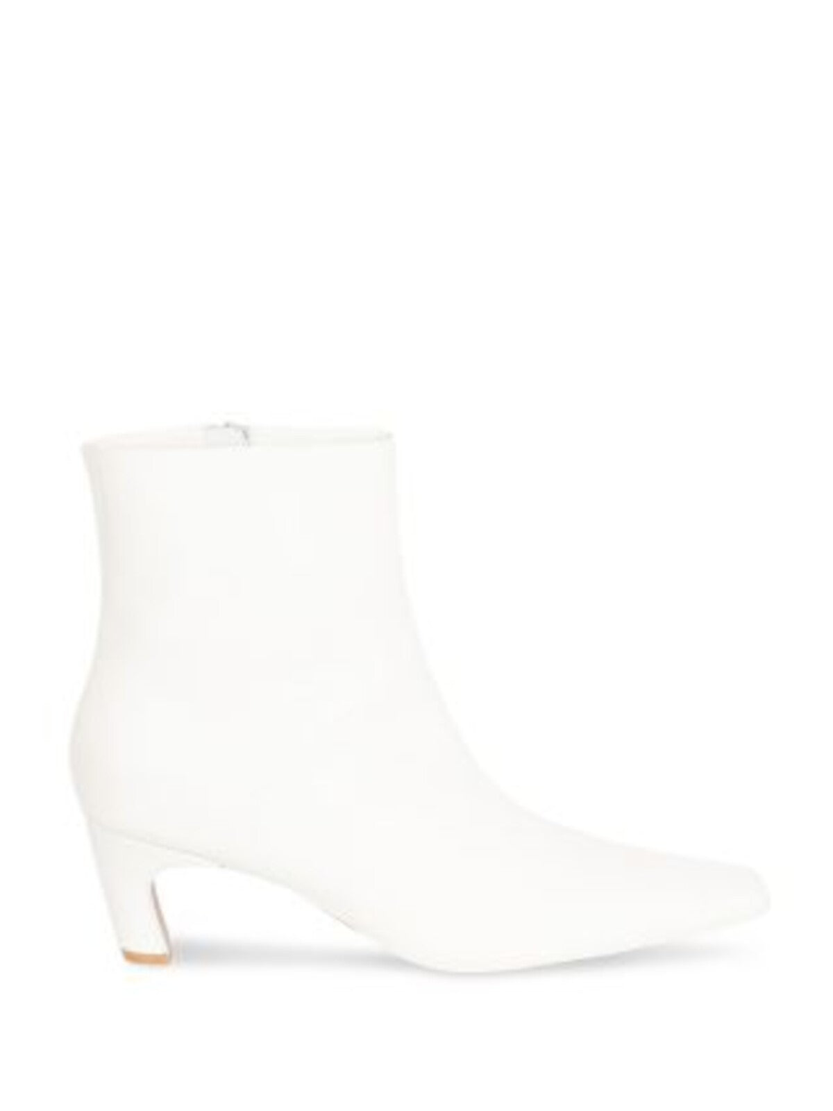 JOHNATHAN SIMKHAI Womens Bone White Padded Jovi Square Toe Block Heel Zip-Up Leather Booties 36