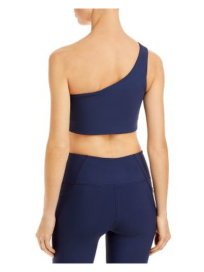 AQUA ATHLETIC Intimates Navy One Shoulder No Cups Low Impact Sports Bra M