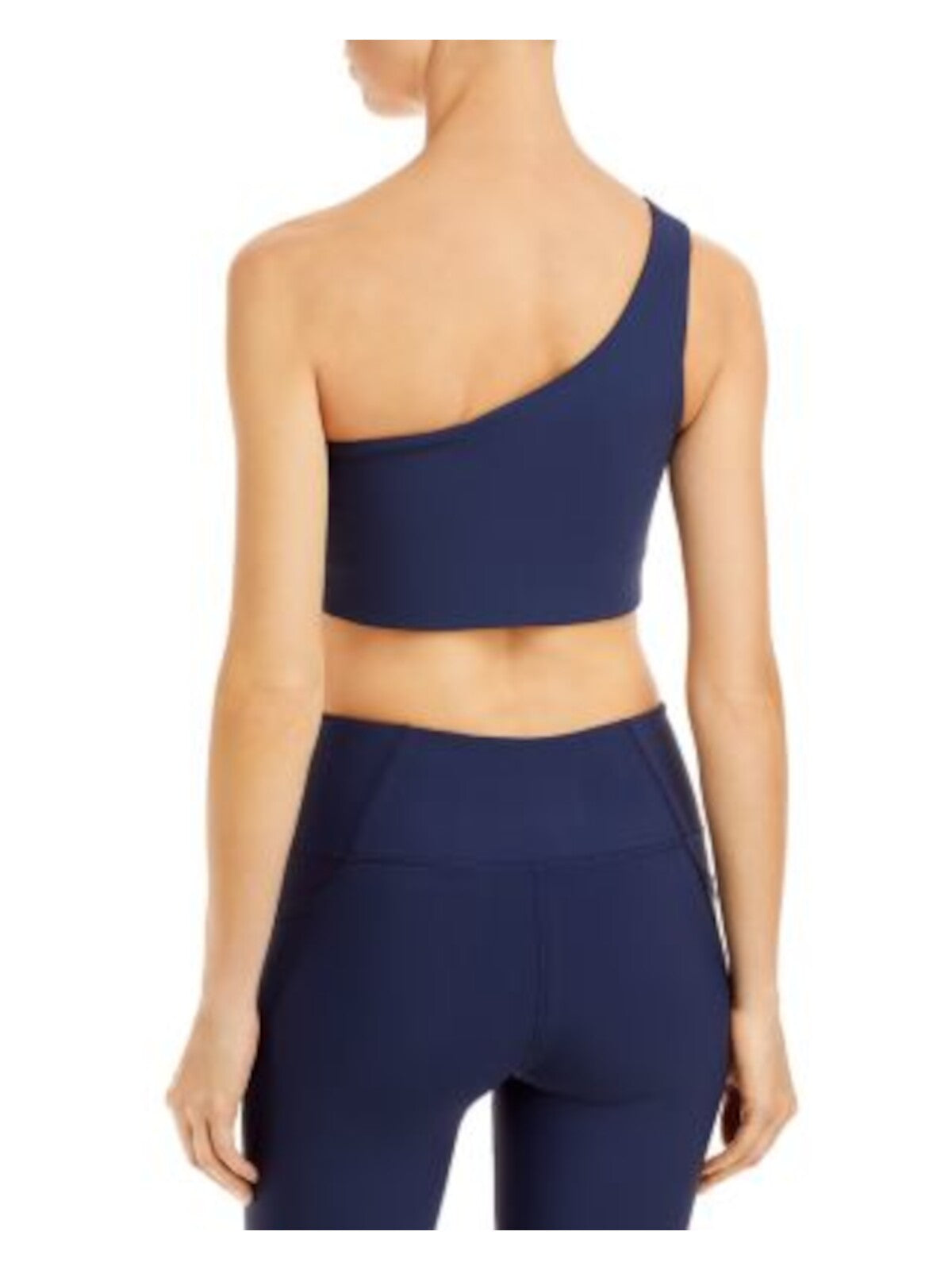 AQUA ATHLETIC Intimates Navy One Shoulder No Cups Low Impact Sports Bra S