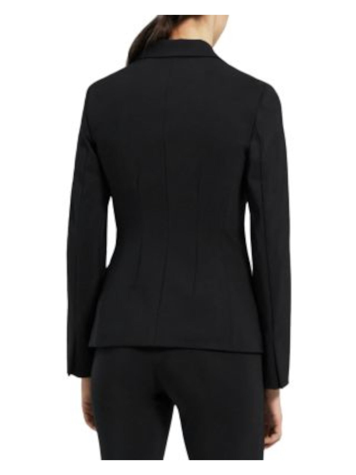 THEORY Womens Black Pocketed Lined Double Breasted Angle Front Wear To Work Blazer Jacket 8