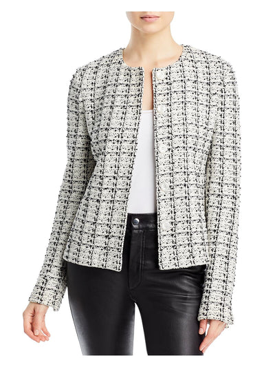 ST JOHN Womens Ivory Button Down Jacket 0