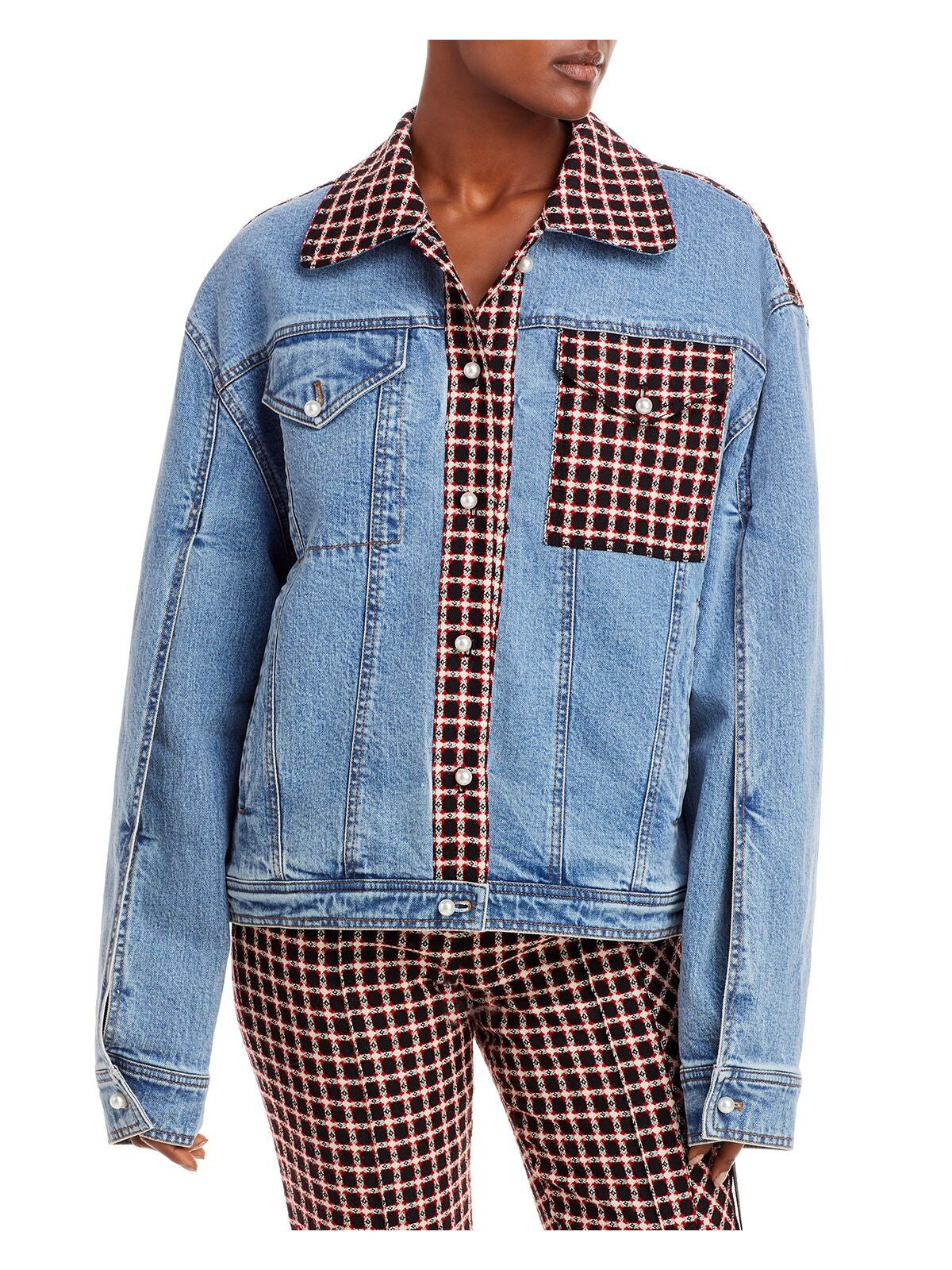 HELLESSY Womens Denim Pocketed Lined Jacket