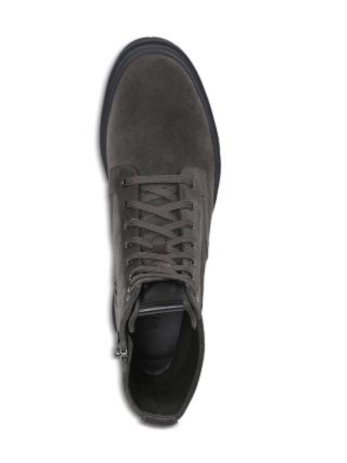 VINCE. Womens Gray 1" Platform Lace Up Lug Sole Treaded Raider Round Toe Block Heel Zip-Up Combat Boots 9.5 M