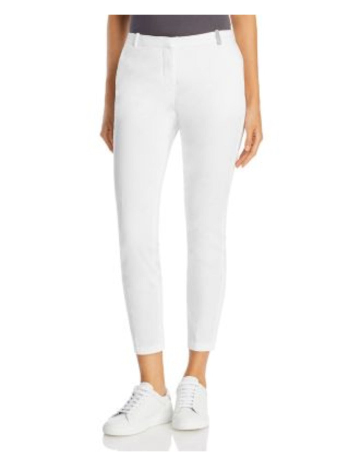 FABIANA FILIPPI Womens White Zippered Pocketed Cropped Embellished Belt Loop Ho Skinny Pants XS