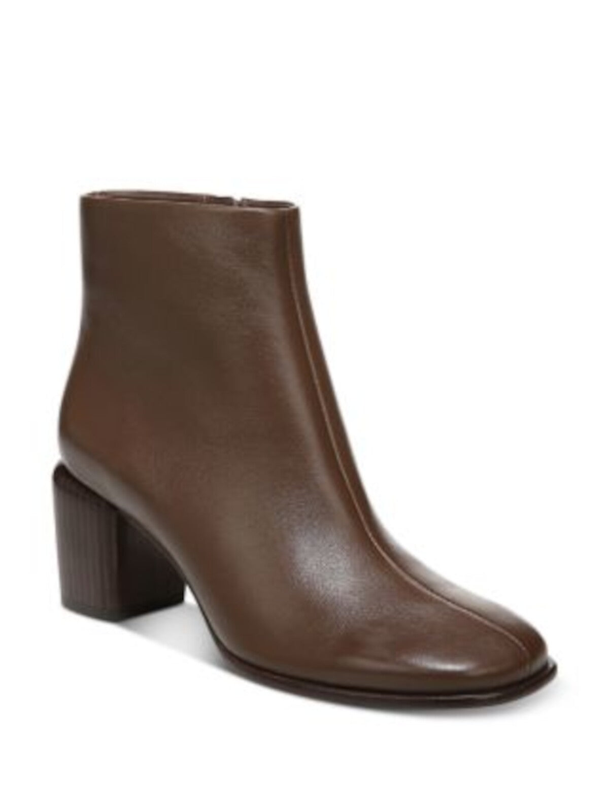 VINCE. Womens Brown Padded Maggie Square Toe Block Heel Zip-Up Leather Booties 10 M