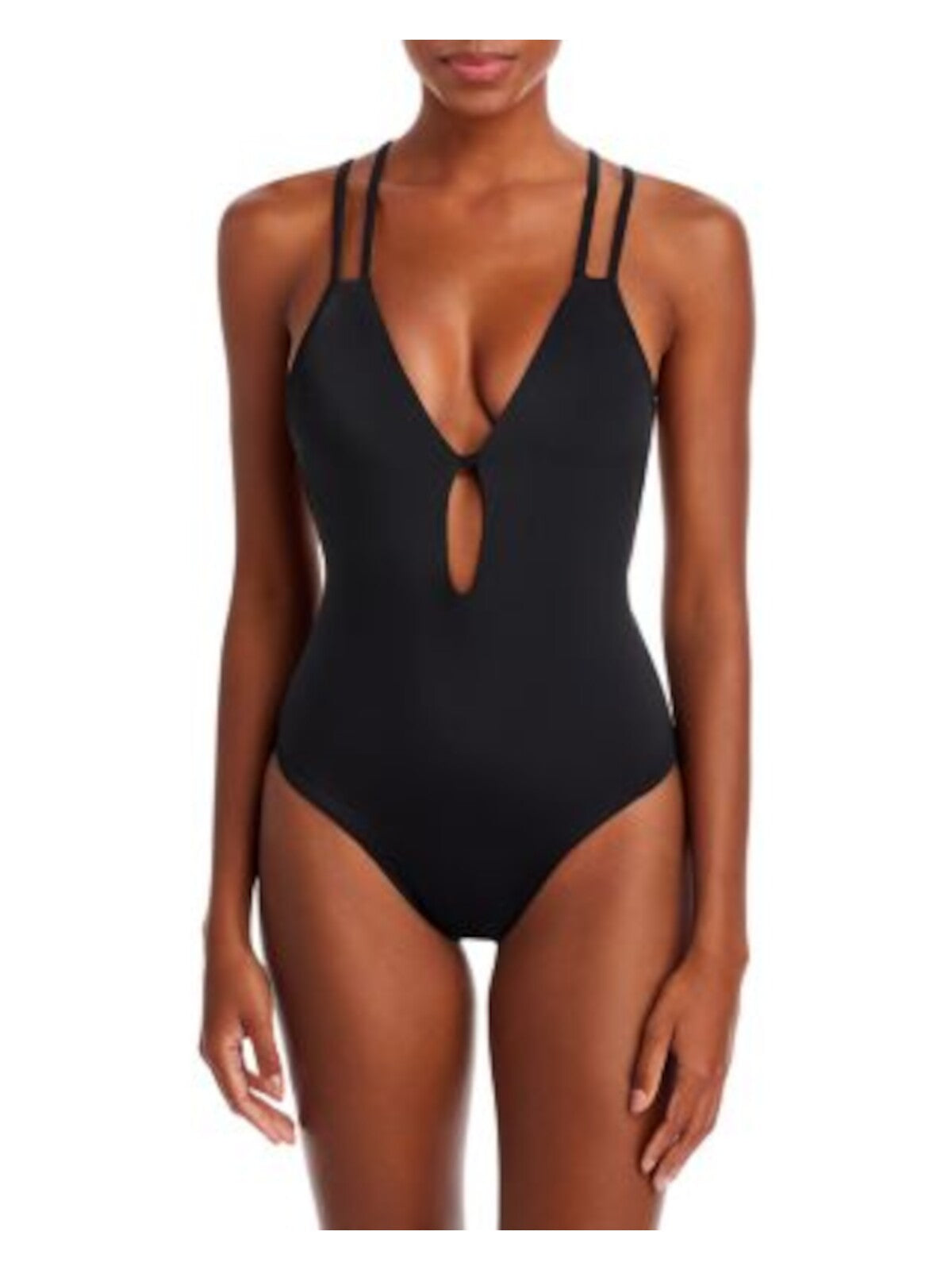 PEIXOTO Women's Black Moderate Coverage Isla One Piece Swimsuit S