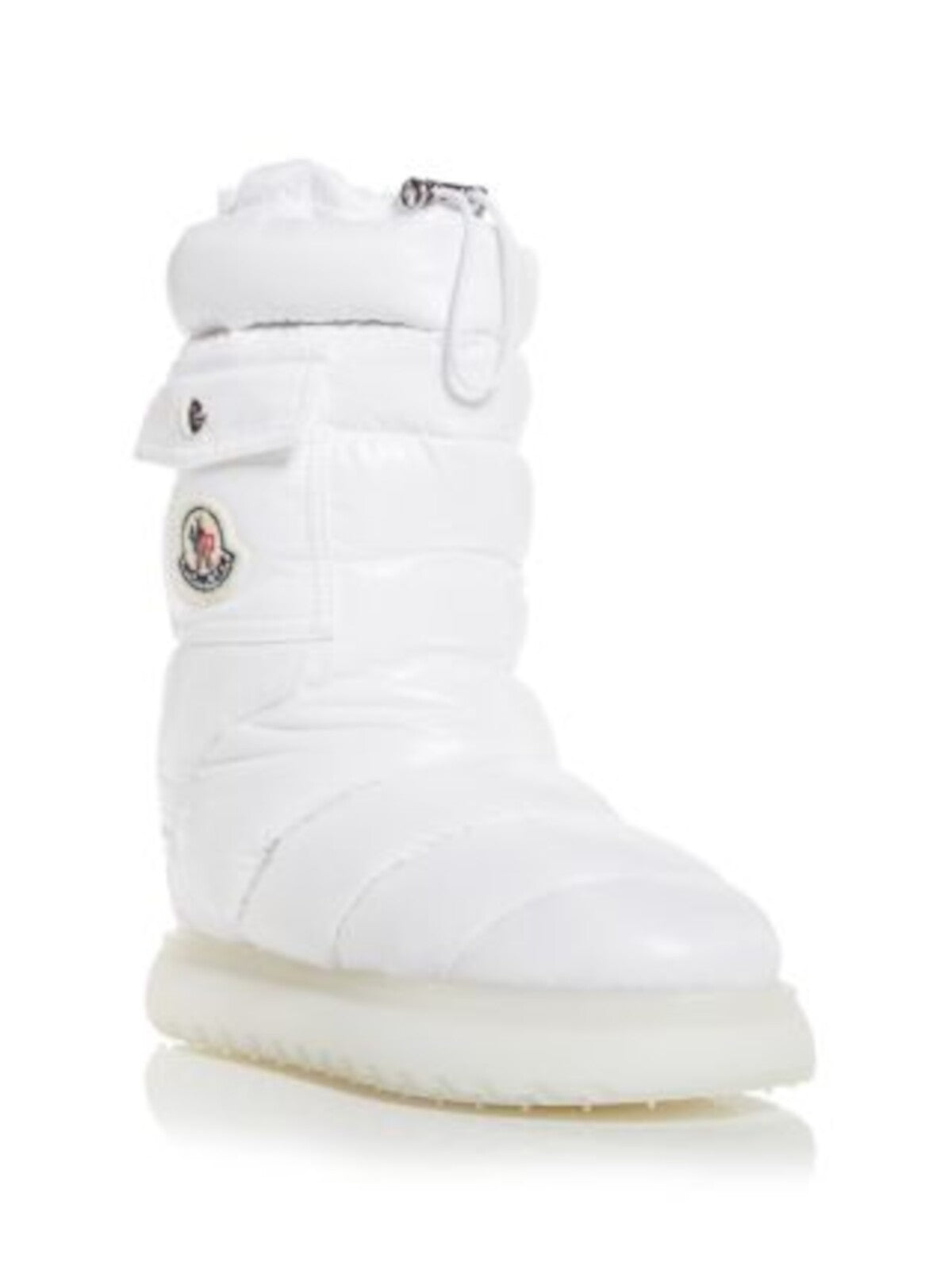 MONCLER Womens White Down-Filled Pocket Accent Padded Treaded Quilted Non-Slip Gaia Pocket Round Toe Platform Winter Boots 39